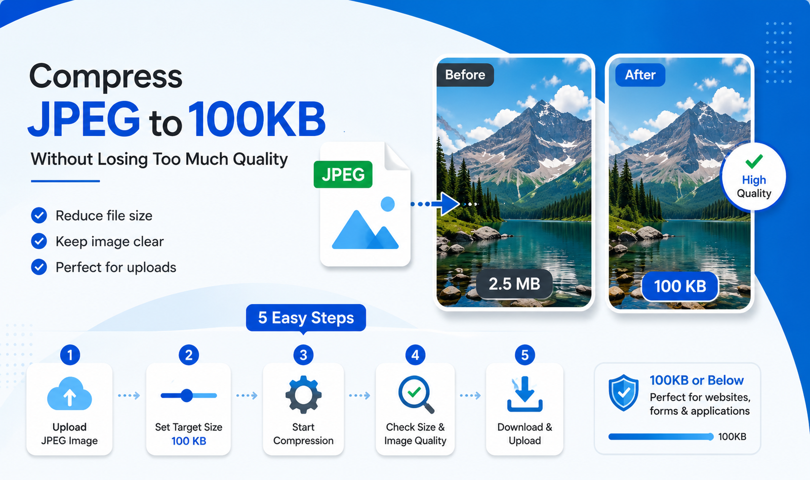 Compress JPEG to 100KB
